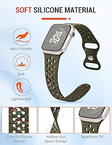 Amazon.com: W-RARA Sport Band Compatible with Apple Watch
